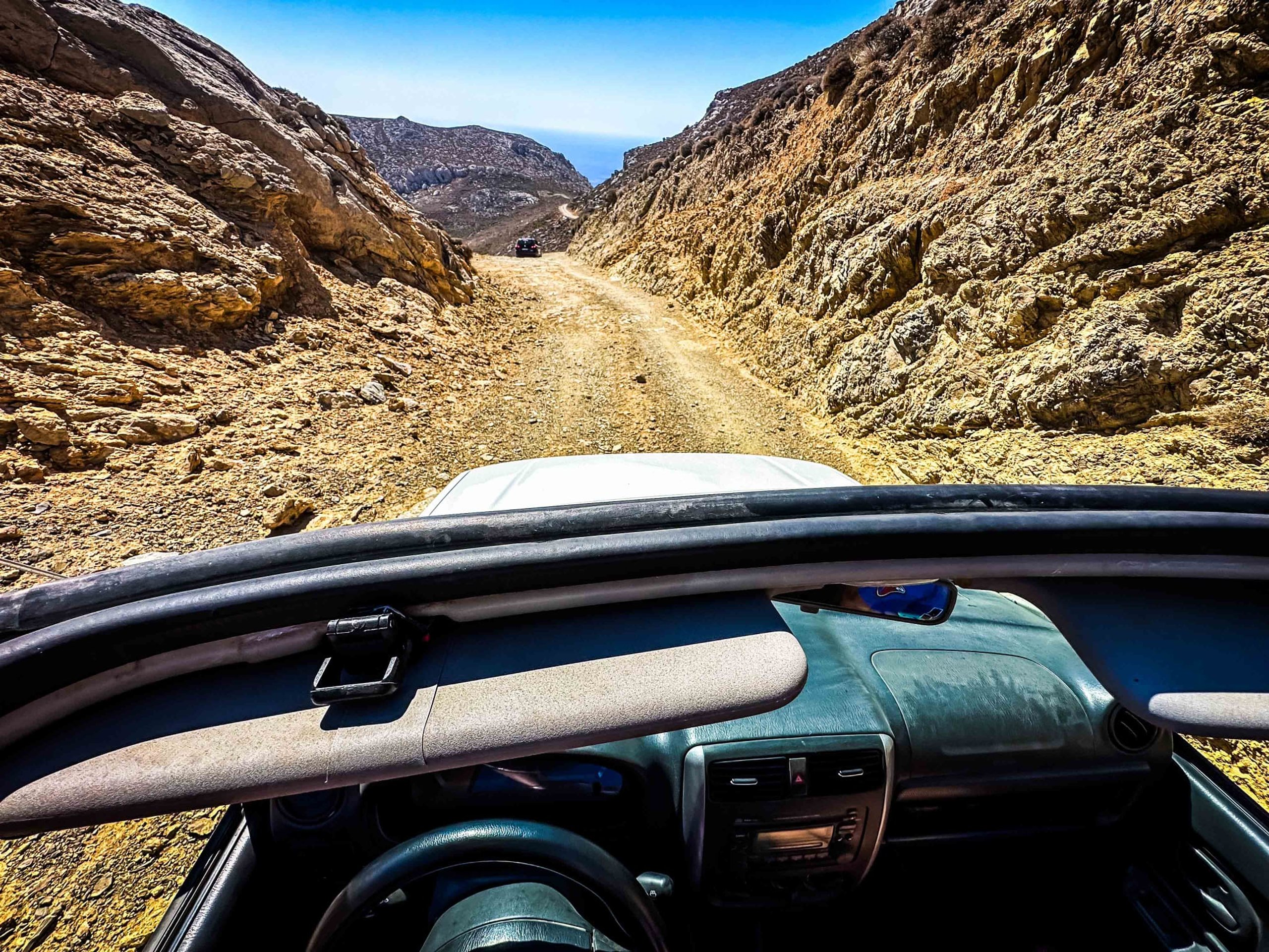 Safari jeep dans les montagnes du sud-est de la Crète