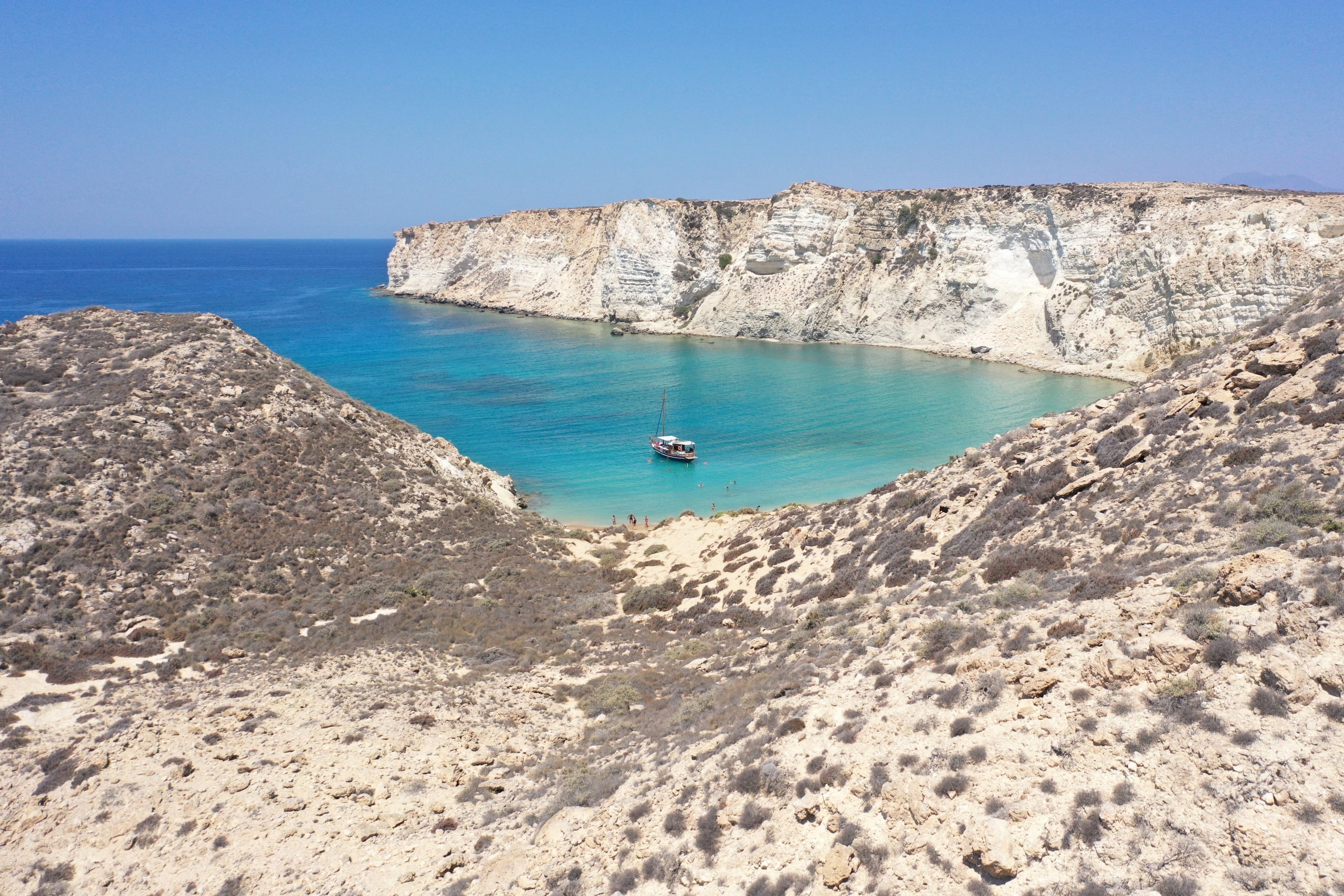 Île de Koufonissi vue du voilier